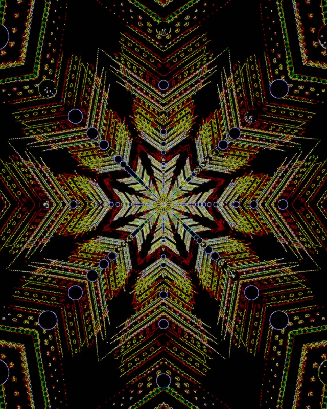 Neonový Tunel Hvězda Kaleidoskop Spořič Obrazovky 60fps 4:5 Instagram VJ Loop