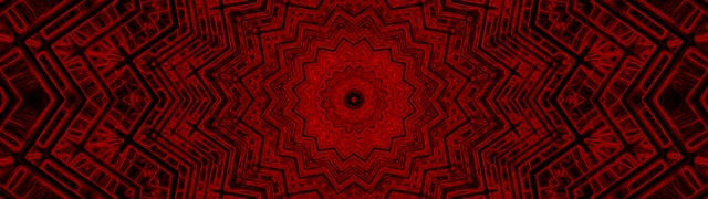 Červená Mandala Neon Tunel VJLoops 32:9 Super Ultrawide 60fps Spořič obrazovky