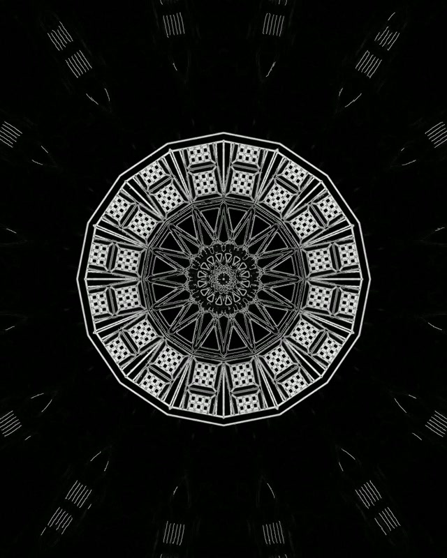 Neonový Tunel Mandala Hvězdný Výbuch VJ Loop 4:5 Instagram 60fps Spořič