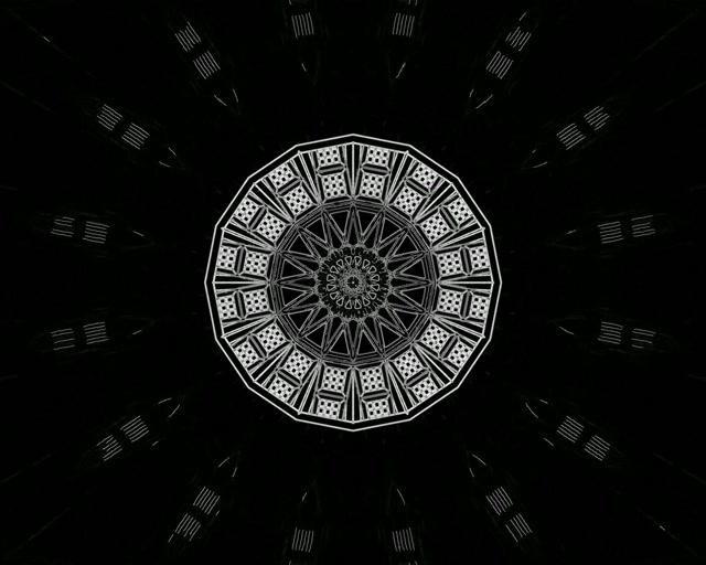Neonový Tunel 5:4 Industrial Kaleidoskop Hvězdný Výbuch VJ Loop 60fps Spořič