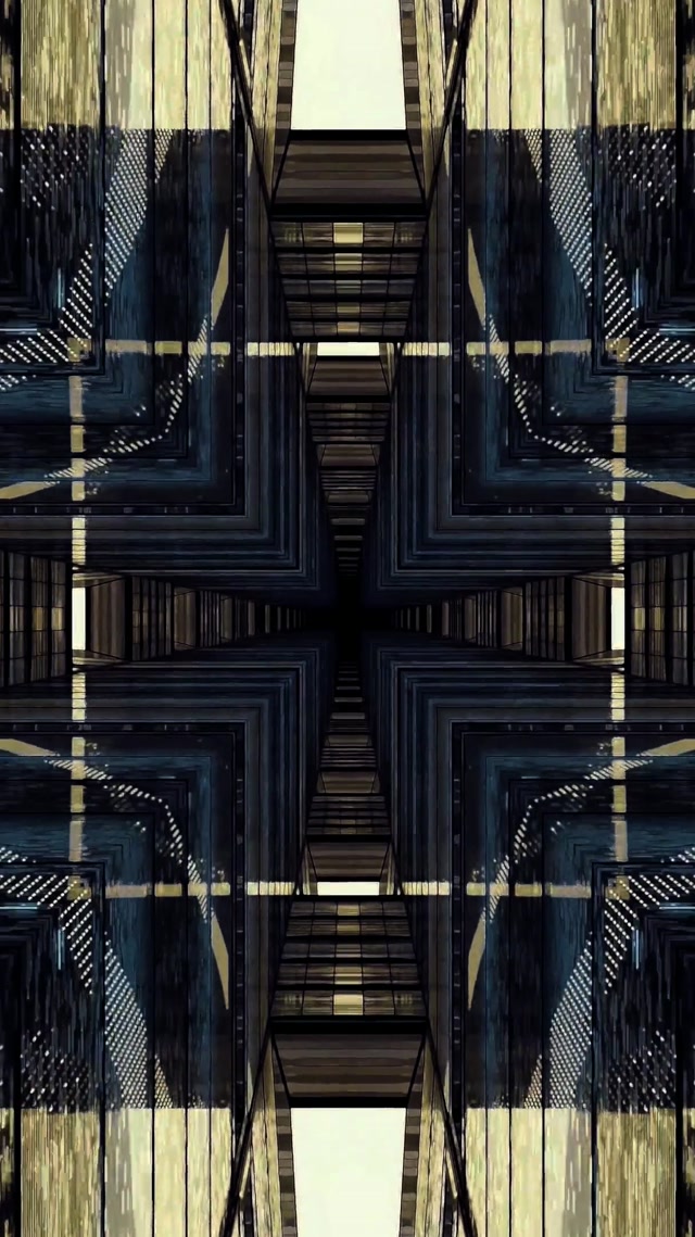 Neon Tunel Zrcadlo Kříž Mřížka VJLoops 9:16 Reels 60fps Spořič obrazovky