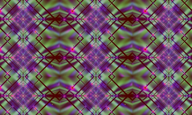 Neonový Tunel Diamant Mřížka Kaleidoskop 5:3 wide 60fps Spořič VJ Loop