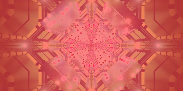 Neonový Tunel Kaleidoskop Růžová Mřížka VJ Loop 2:1 Univisium 60fps Spořič