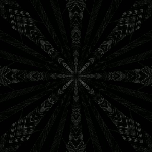 Neonový Tunel Tmavý Kaleidoskop Hvězdný Výbuch VJ Loop 1:1 Čtvercový 60fps Spořič