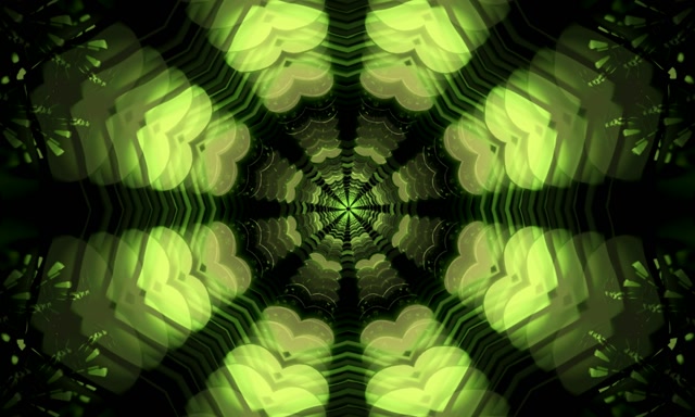 Neon Tunnel Kaleidoscope Vortex | 5:3 Wide | 60fps Screensaver Loop