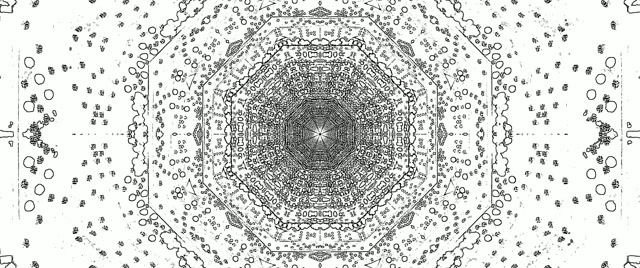 Neon Tunel Osmiúhelník Vortex Spořič obrazovky 2.39:1 Cinemascope 60fps VJ Loop