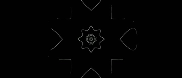 Neonový Tunel Sněhová Vločka Mandala VJ Loop 21:9 Ultrawide 60fps Spořič