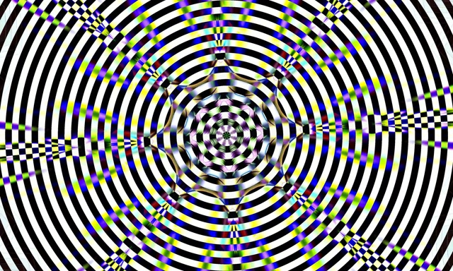 Neon Tunnel Concentric Circles VJ Loop 5:3 Wide 60fps Screensaver