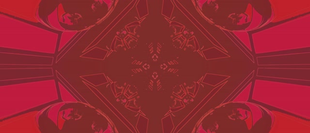 Červený kaleidoskop diamant neonový tunel VJ Loop 21:9 ultrapanorama 60fps spořič obrazovky