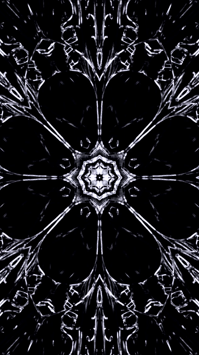 Černobílý Neon Tunel Kaleidoskop Šetřič Obrazovky 60fps 9:16 Reels VJ Loop