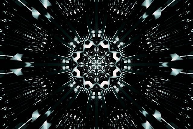 Neonový tunel kaleidoskop hvězda záblesk VJ Loop 3:2 Surface 60fps spořič obrazovky