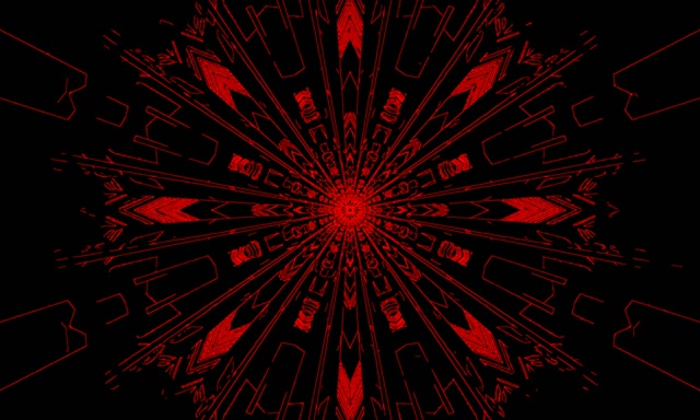 Neon Tunel Zelený Kaleidoskop Výbuch VJ Loop 5:3 Široký 60fps Spořič obrazovky