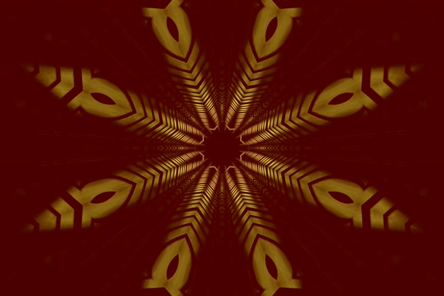 Neonový tunel zlatá hvězdná kaleidoskopická VJ Loop 3:2 Surface 60fps Spořič obrazovky