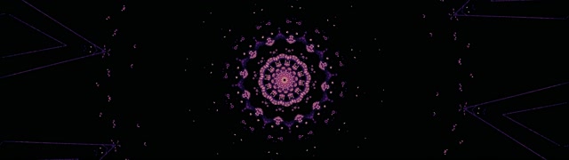 Neon Tunel Fialový Mandala Kaleidoskop VjLoops 32:9 Super Ultrawide 60fps Spořič
