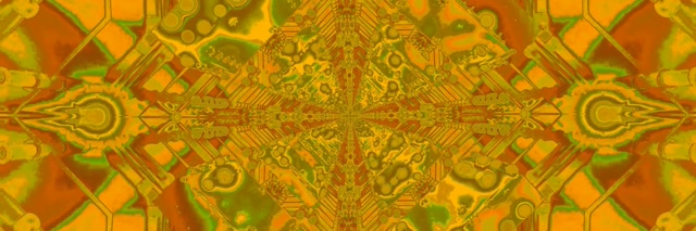 Neon Tunel Zlatý Kaleidoskop 3:1 Triple Wide 60fps Spořič VJ Loop