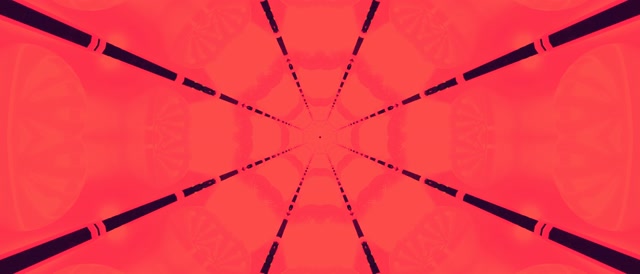 Vj loop Neonový tunel červený kaleidoskop hvězda 21:9 Ultrawide 60fps šetřič obrazovky