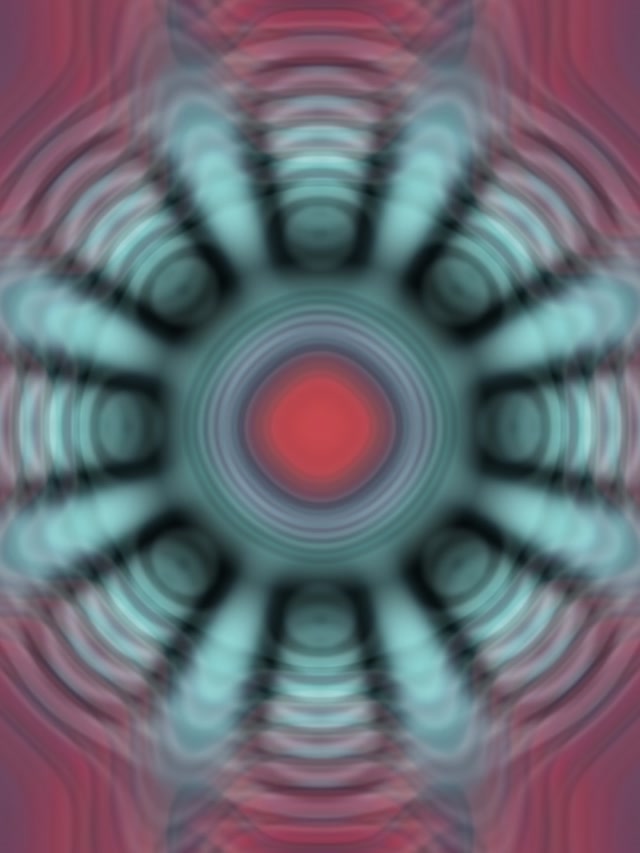 Pulsating Red Core Neon Tunnel 3:4 iPad Portrait 60fps VJ Loop Screensaver