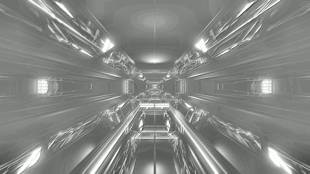 Futuristický Bílý Tunel Abstraktní 3D Pohyb Pozadí Smyčka