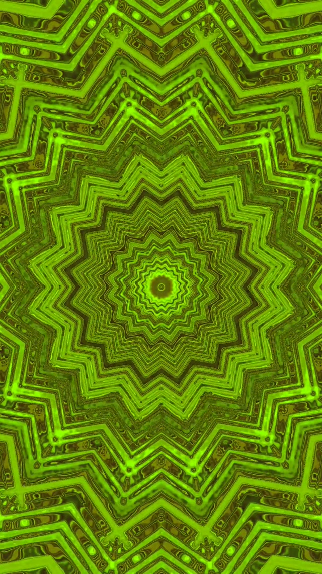 Zelený Neonový Tunel Hvězda Spořič Obrazovky 60fps 9:16 Reels VJ Loop