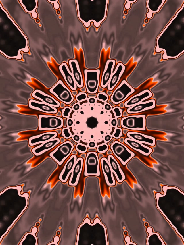 Neonový tunel fraktál mandala výbuch 3:4 iPad Portrait 60fps spořič VJ Loop