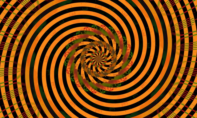 Neonový Tunel Vířící Oranžová Vortex VJLoops 5:3 Široký 60fps Spořič Obrazovky