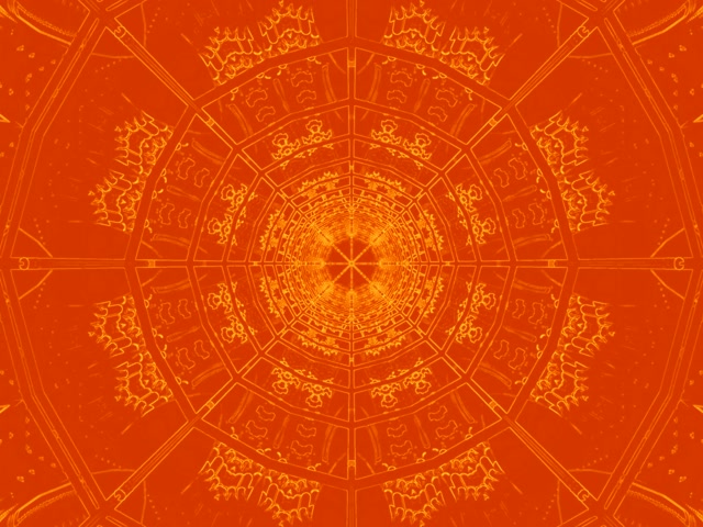 Neonový tunel oranžová radiální mandala 4:3 klasický 60fps spořič obrazovky Vj Loop