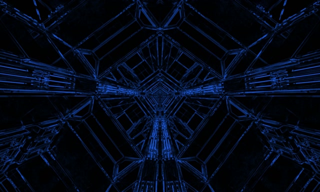 Modrý Neonový Tunel Spořič 5:3 Wide 60fps VJ Loop PC Laptop