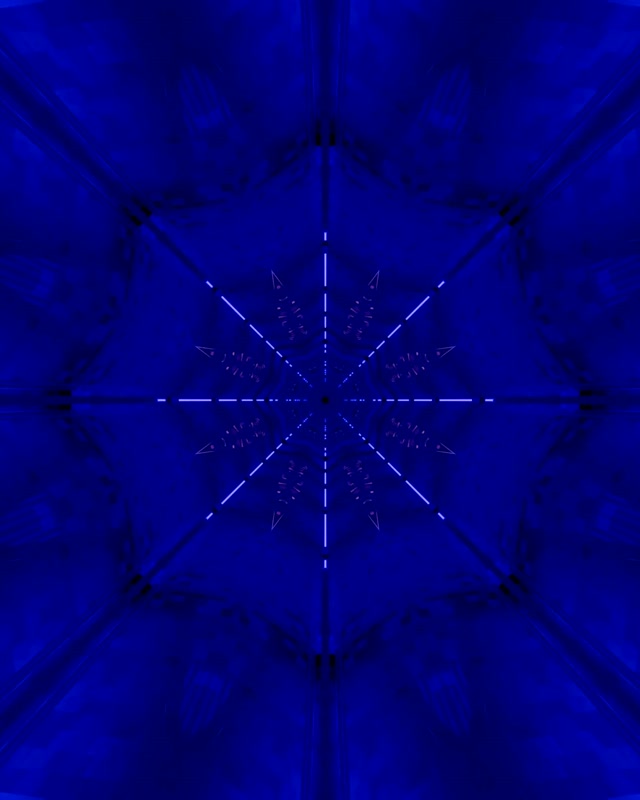 Neonový Tunel Modrý Kaleidoskop Hvězda VJ Loop 4:5 Instagram 60fps Spořič Obrazovky