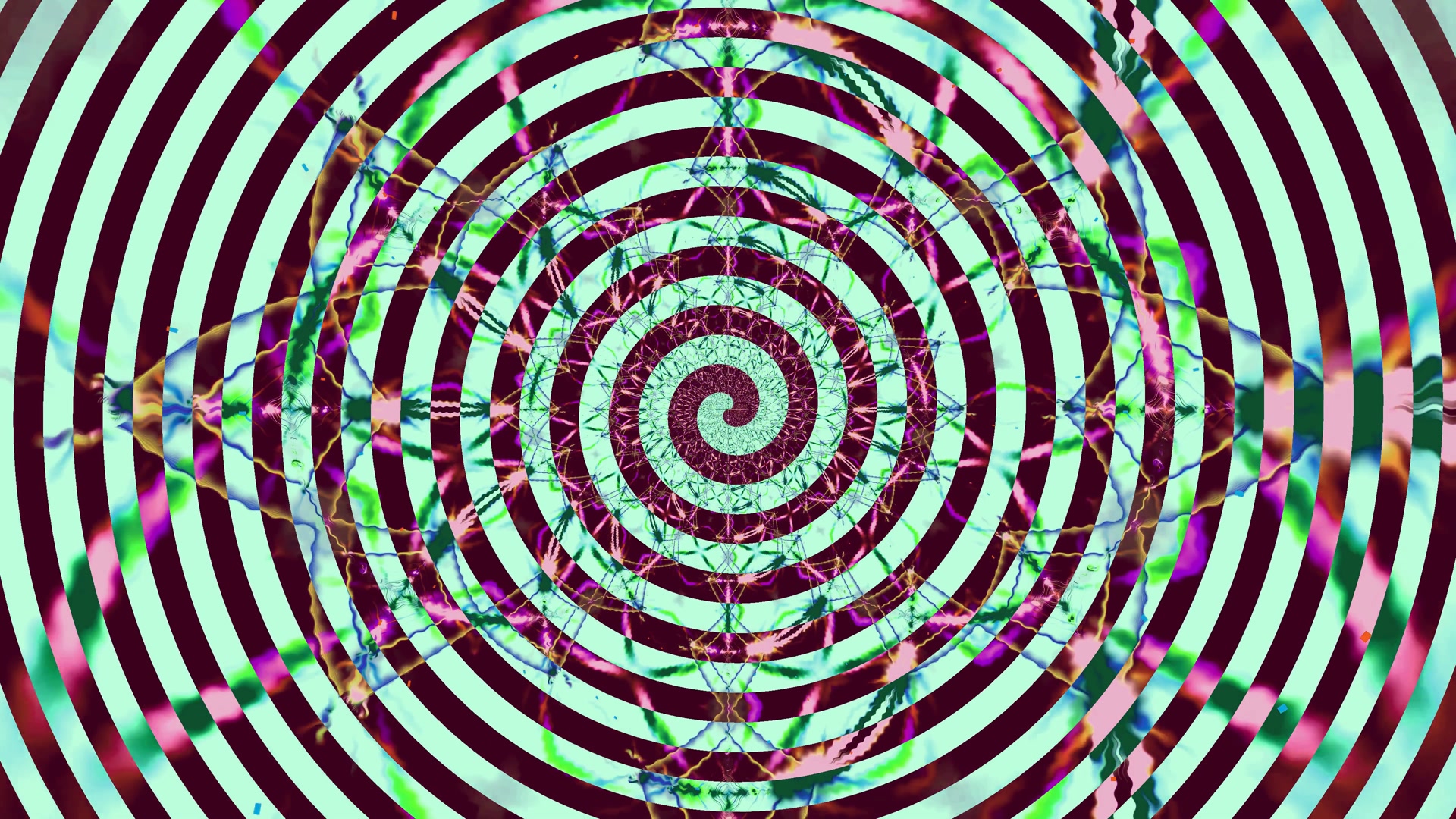 Twnnel Neon Troell Seicedelig Arbedwr Sgrin 4K UHD 60fps Papur Wal Byw