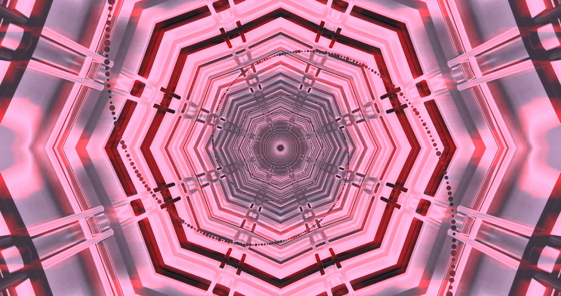 Twnnel Hecsagon Coch Arbedwr Sgrin 4K UHD 60fps Papur Wal Byw