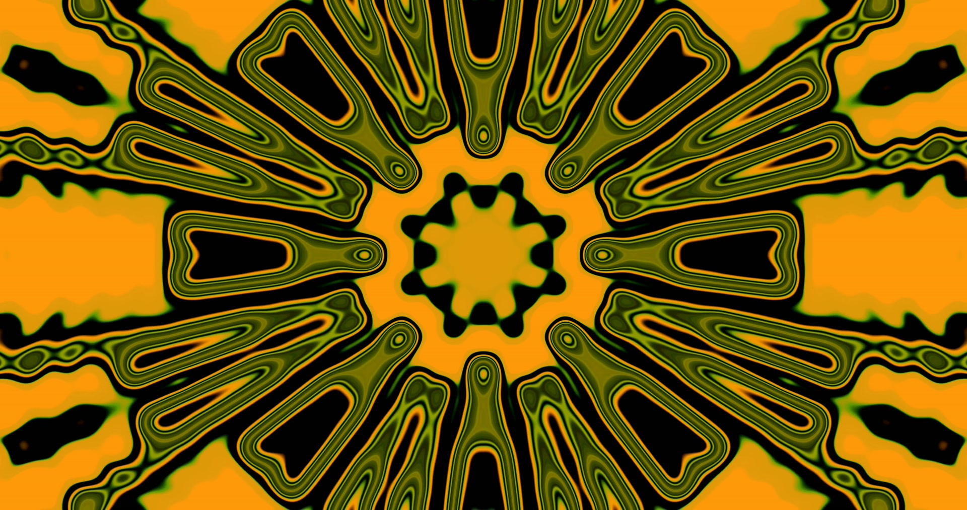 Twnnel Neon Mandala Gwyrdd Oren 4K UHD 60fps Arbedwr Sgrin VJ loop