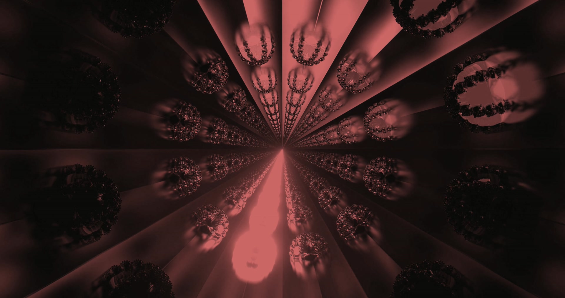 Twnnel Neon Spiral Rhuddgoch Tywyll 4K UHD 60fps Arbedwr Sgrin Papur wal byw