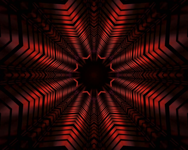 Twnnel Neon Kaleidosgop Seren Coch VJLoops 5:4 diwydiannol 60fps arbed sgrin