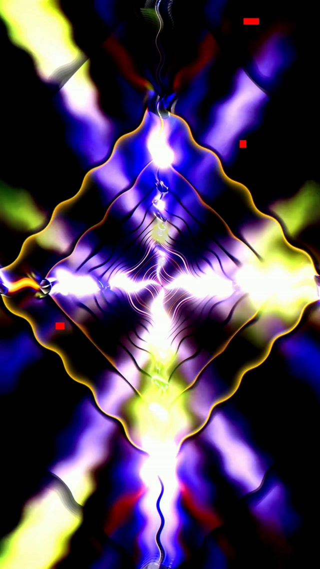 Twnnel Neon Porffor Melyn 60fps 9:16 Reels Sgrin Arbedwr PC VJ Loop