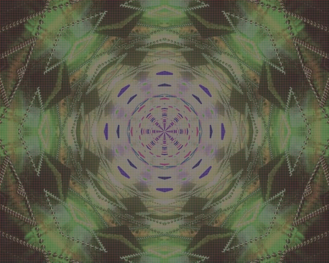 Mandala Caleidosgop Twnnel Neon VJLoops 5:4 diwydiannol 60fps sgrin arbedwr