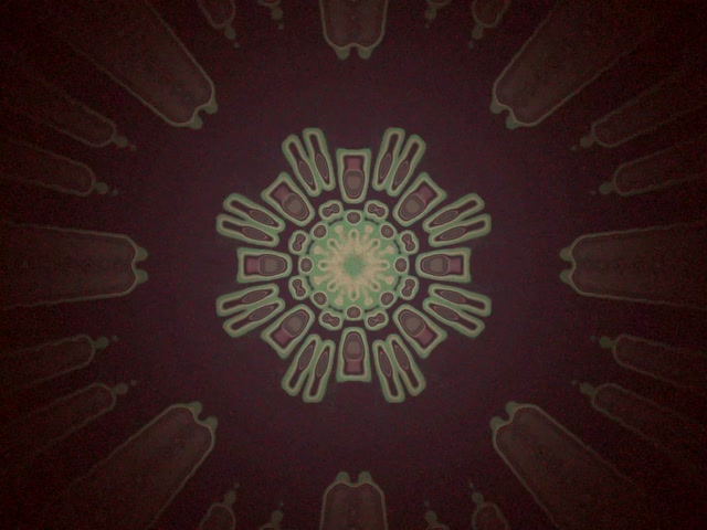 Dolen Vj Twnnel Neon Pigau Mandala Rheiddiol Tywyll 4:3 Clasurol 60fps Arbedwr Sgrin