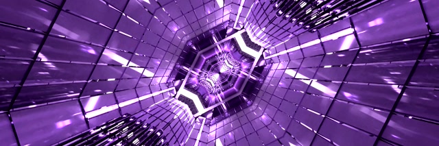 Twnnel Neon Porffor 3:1 Triple Wide 60fps Sgrin Arbedwr VJ Loop