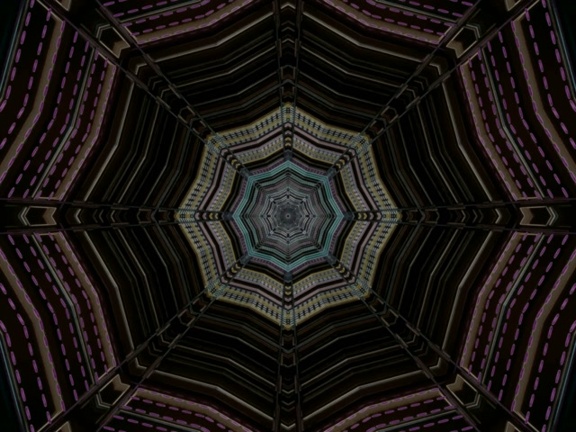 Twnnel Neon Octagon Tywyll Sgrin Arbedwr 4:3 Clasurol 60fps VJ Loop