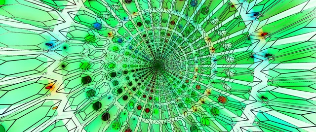 Twnnel Neon Gwyrdd Arbedwr Sgrin 60fps 2.39:1 Cinemascope Dolen VJ PC Laptop