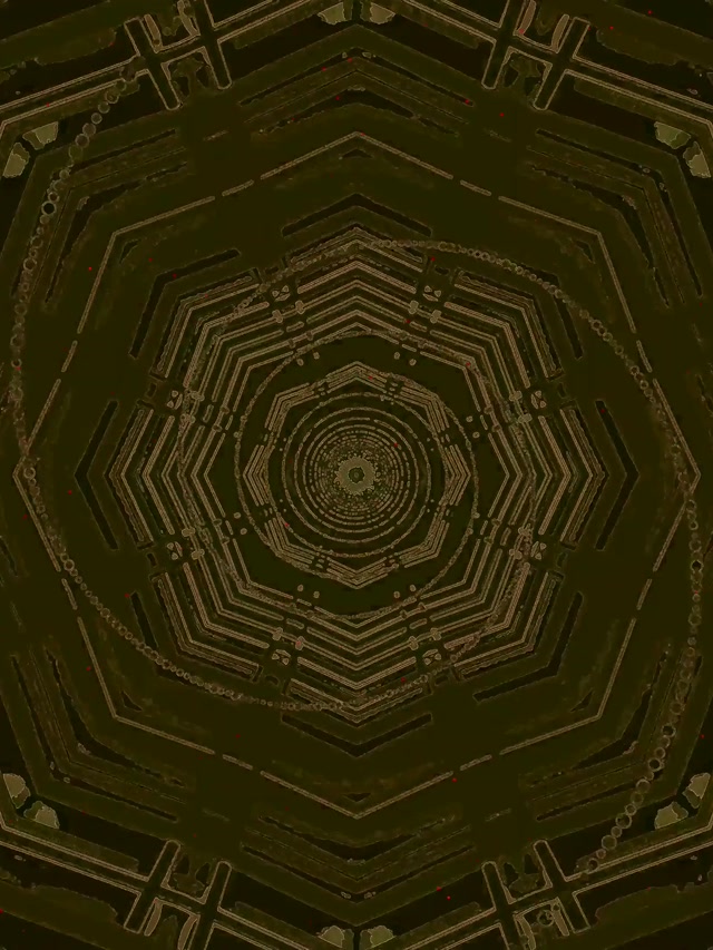 Sgrin Tywyll Twnnel Neon Octagon Olivin Vortex VJ Loop 3:4 Portread iPad 60fps