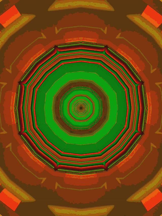 Twnnel Neon Troell Octagon Troelli 3:4 iPad Portrait 60fps Arbedwr Sgrin Dolen Vj