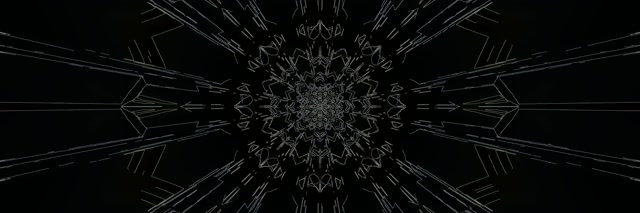 Mandala Twnnel Neon Tywyll Arbedwr Sgrin 3:1 Triphlyg Llydan 60fps VJ Loop