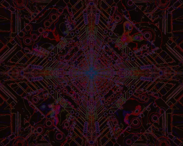 Twnnel Neon 5:4 Diwydiannol 60fps Arbedwr Sgrin Cylched Tywyll Caleidosgop Dolen VJ