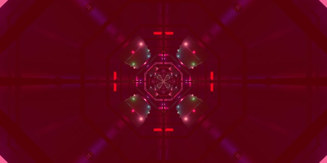 Twnnel Neon Octagon Dolen VJ 2:1 Univisium 60fps Arbedwr Sgrin