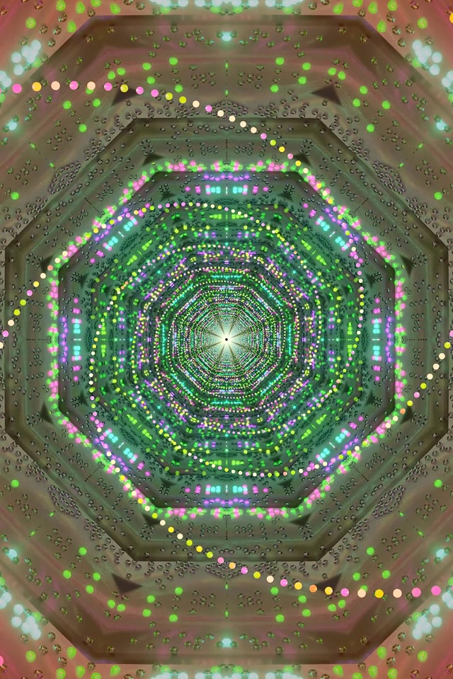 Twnnel Neon Wythonglog Gwyrdd Pinc Arbed Sgrin PC 60fps 2:3 Portrait Vj Loop