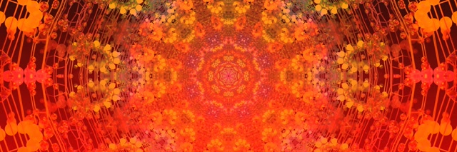 Twnnel Neon Ffrwydriad Caleidosgop Ffractal Coch VJLoops 3:1 Triple Llydan 60fps Arbedwr Sgrin