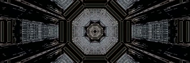 Twnnel Neon Wythonglog Tywyll 3:1 Triphle Llydan 60fps Arbed Sgrin PC Gliniadur VJ Loop