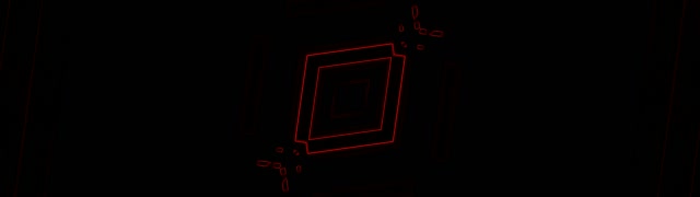 Twnel Neon Coch Vortex Sgwâr Cylchdroi VJ Loop 32:9 Super Ultraang 60fps Sgrin Arbed