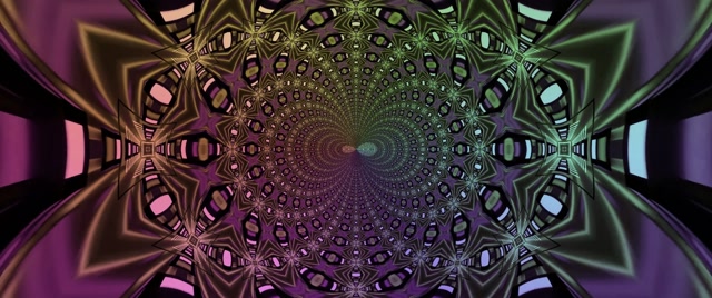 Twnnel Neon Ffractal Kaleidosgop Vj Loop 2.39:1 Cinemascope 60fps Screensaver
