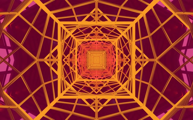 Neon Tunnel Infinite Square Vortex 16:10 Macbook 60fps Screensaver VJ Loop